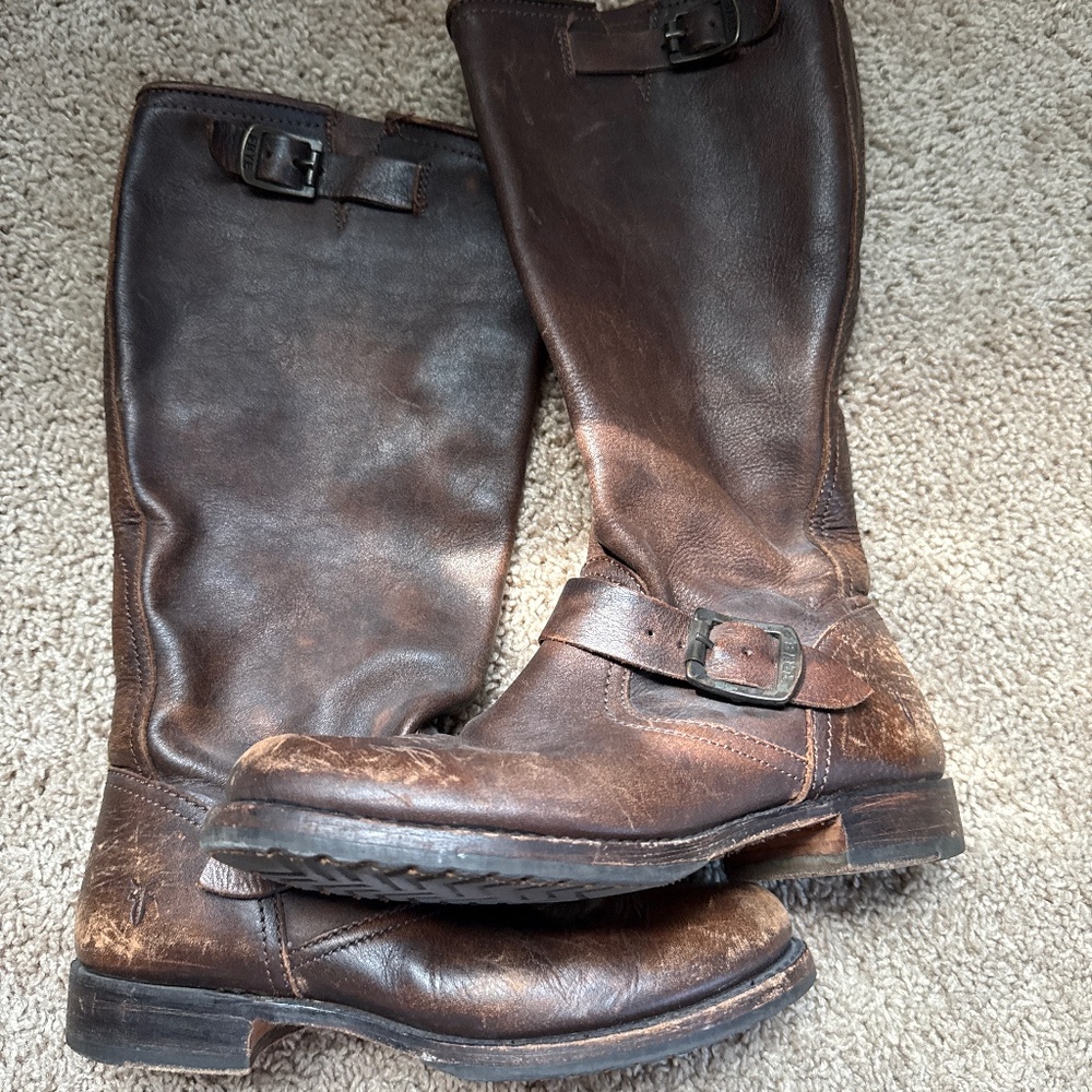 Frye pull on boots